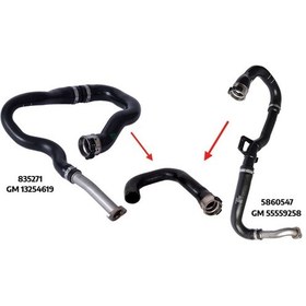 Resim TURBO HORTUMU PLASTİK ve METAL BORU HARİÇ OPEL CORSA D 1.3 CDTI. 5860547 55559258 835271 