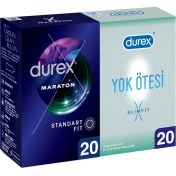 Resim Durex Yok Ötesi Slim Fit 20'li Ince + Maraton 20'li Prezervatif 