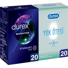 Resim Durex Yok Ötesi Slim Fit 20'li Ince + Maraton 20'li Prezervatif 