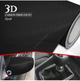 Resim Autofolyo Karbon Folyo Siyah 127 Cm X 