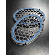 Resim Woodhub Oval 6x9 Mavi Neon Işıklı Hoparlör ve Midrange Kapağı Vidalanabilir 2 Adet 