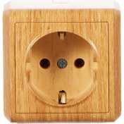 Resim Mena Rise Meşe Topraklı Priz 