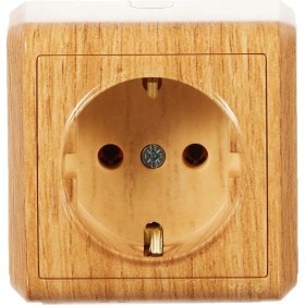 Resim Mena Rise Meşe Topraklı Priz 