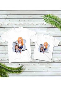 Resim Bk Gift 2li Kişiye Özel Anne-kız Karikatürlü Kombin Tişört Seti-2, Anneye Hediye, Anneler Günü Hediyeleri Kobitmeyencom30566 Bk Gift 
