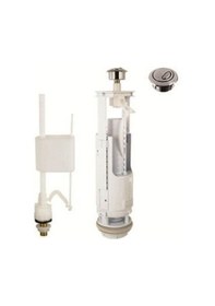 Resim Rezervuar Klozet İç Takımı Basmalı 2 Kademeli 3/6 Lt Beyaz - Krom 