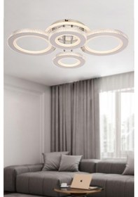 Resim Eray Aydınlatma 2023-4 Krom Dimmer Kumandalı Led Avize Krom 