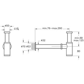 Resim Vitra Origin Lavabo Sifonu Mat Siyah A4512336wtc 