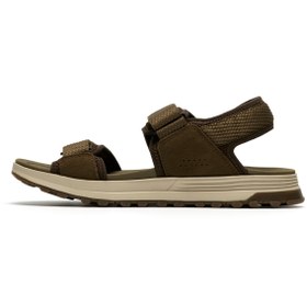 Resim CLARKS Haki Erkek Deri Sandalet ATL Trek River 