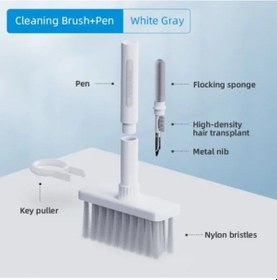 Resim Periboia Klavye Ve Kulaklık Temizleyici Kit 5 İn 1 