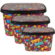 Resim Genel Markalar Oyuncak Saklama Kutusu Toybox 3 Lü Büyük Set 25 lt 
