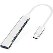 Resim ATAELEKTRONİK Macbook Uyumlu Type-c To 4* Usb 3.0 Splitter 5 Gbps Çevirici Hub Adaptör Type-c To Usb 3.0 Hub 