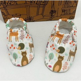 Resim Babycitytr %100 Pamuk Bebek Patiği %100 Dana Derisi Tabanlı Bebek Patiği 