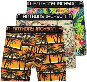 Resim Anthony Jackson Likralı 5'li-3'lü Kutu Desenli Premium Erkek Boxer Palm Horizon 