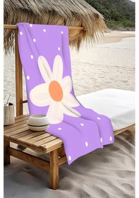 Resim Dijital Baskı Plaj Deniz Havlusu Çiçek Desenli Peştamal Hvl0183 Renkli 