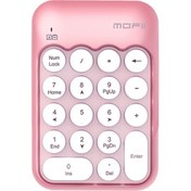 Resim Mofii X910 2.4g Kablosuz Klavye Sayısal Klavye Taşınabilir 18 Tuşlu Finansal Muhasebe Ofis Klavyesi Beyaz+pembe 