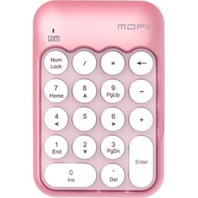 Resim Mofii X910 2.4g Kablosuz Klavye Sayısal Klavye Taşınabilir 18 Tuşlu Finansal Muhasebe Ofis Klavyesi Beyaz+pembe 