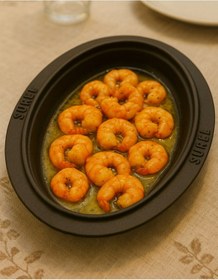 Resim Demir Döküm Oval Sunum Tabağı 28 20 