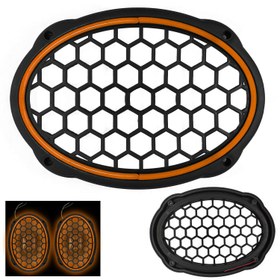 Resim EGB Midrange Kapağı Neon Ledli Oval Turuncu 2 Adet 