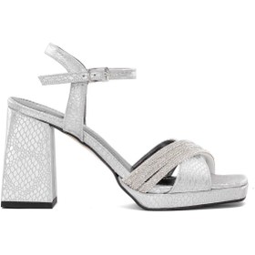 Resim Ayakkabı Fuarı Elit PM08 K98 Kadın Platform Ayakkabı Gümüş 