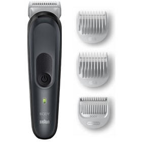 Resim Braun BodyGroomer 3 BG 3350 Skinshield Teknolojisi 3 Ek Parçalı Vücut Bakım Seti Siyah 