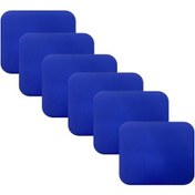 Resim Knsz oturma minderi 6 lı mazlum mvi suni deri tel sandalyesi oturma yeri için 