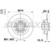 Resim Braxis AD0232 Rulmanlı Arka Fren Disk Aynası Laguna Iı 1.6 1.8 1.9 2.0 Scenic Iı 2.0dcı 8200655249 