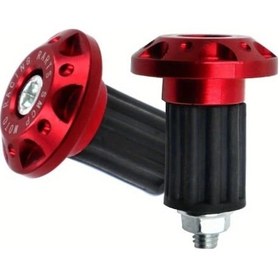 Resim Cloudstore 2 Adet Sncp Moto Racing Alüminyum Alaşım Bar End Kapakları - Kırmızı 