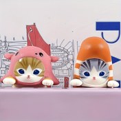 Resim [2D Düz] 1 adet/2025 Yeni 3D Karikatür Kedi Heykeli Mini Dekoratif Oyuncak Bilgisayar ve Araba Ekranları için Uygun Sevimli Plastik Koleksiyonlar Çeşitli Tasarımlar Yeni Yıl Hediyesi Bilgisayar Aksesuarları Zihinli Şık Karakter Sevimli Heykeller 