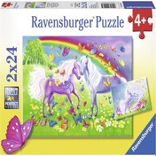 Resim Ravensburger 2x24 Parça Puzzle Gökkuşağı Atları 091935 