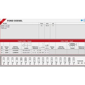 Resim Güneş Sibop Takımı 1533 1534 In 4 Ex 4 Connect 1.8 Dizel KNO-GÜNEŞ-1533-1534 