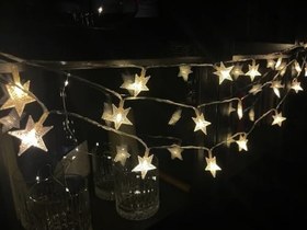 Resim Coverzone 3 metre Led Işıklı 20'li Yıldız Işık Zinciri Dekoratif Pilli Aydınlatma Ev Dekorasyonu Süsleme Salon Oda Merdiven Balkon Süslemeleri için Yılbaşı Eğlence Doğum Günlerine Özel Aydınlatma 