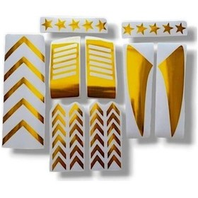 Resim Cg Sticker Seti Gold,kuba Gold Etiket Seti 