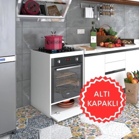 Resim Kenzlife ankastre modülü kabini berilyum byz fırın ocak dolabı kapaklı 