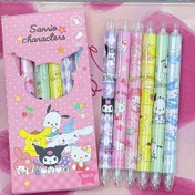Resim 6 adet/kutu, Sanrio Aile Anime Jel Kalem Sevimli Merhaba Kitty Kuromi Melody Cinnamoroll Basın Hızlı Kuruyan Siyah Jel Kalem, Karikatür Ofis Okul Malzemeleri, Öğrenci Kırtasiye Hediyeleri 