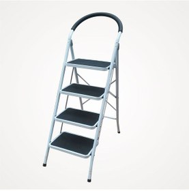Resim Katlanır Yer Kaplamaz 4 Basamaklı Geniş Tabanlı Merdiven 