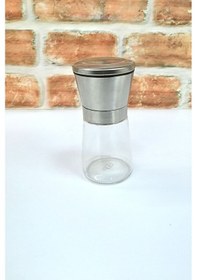 Resim Seramik Öğütücülü Cam Hazneli Karabiber -tuz -baharat Değirmeni 