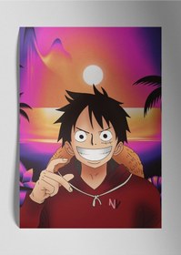 Resim Metal Baskı Parlak Duvar Tablosu - Monkey D. Luffy, One Piece Anime 