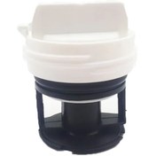 Resim Bosch Uyumlu Wat28581tr Filitre Kapak Çamaşır Makinesi Pompa Kapağı Siyah Beyaz 