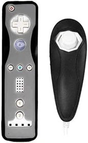 Resim Silikon Kauçuk Kılıf Koruyucu Yumuşak Jel Kapak Cilt Kabuk Wii Nunchuk Joystick Silikon Kılıf için Wii Uzaktan Kumanda için (Siyah) 