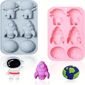 Resim Tek Pembe Astronot Roket Silikon Kalıp Epoksi Reçine El Sanatları için, DIY Projeler için 3D Dünya Kalıbı 