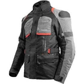 Resim Motoanl Motosiklet Montu Uzun Model 4 Mevsim Full Korumalı Maxdura Kumaş Aırbag Toruıng Mont Gri 
