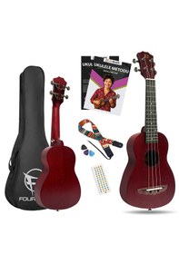 Resim Fourtune Elio UKS-21RD Soprano Ukulele Maun Hakiki Ağaç (ÖZEL SERİ) 