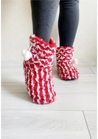 Resim Kadın Kışlık Panduf Kırmızı 