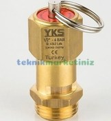 Resim 1/2" 19 Bar Sabit Basınçlı Mühürlü Yks Ce Belgeli Emniyet Ventili 