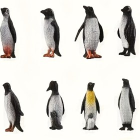 Resim Sevimli Penguen Model Koleksiyonu - Çeşitli Duruşlarla Gerçekçi Antarktika Penguen Figürleri, Paskalya, Noel ve Doğum Günü Hediyeleri İçin İdeal, Ev Dekoru ve Tatil Partileri İçin Mükemmel, Festiv Penguen Hediyesi|Oyunca Penguen Duruşu|Dayanıklı Plastik Heykel, Noel İçin Penguen Hediyeleri 