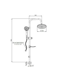 Resim Gpd Sürgülü Duş Seti 3 Fonksiyonlu El Duşu Ile Siyah Dst19-2-S Diğer 