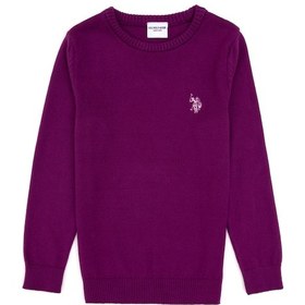 Resim U.S. Polo Assn. Kız Çocuk Menekşe Bisiklet Yaka Basic Kazak 50316808-VR037 