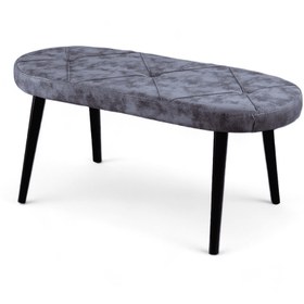 Resim Bench | Milas Kumaş | Siyah Ayak - Gri 