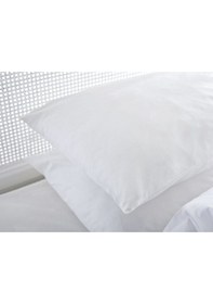 Resim Renforce Beyaz Fermuarlı Yastık Kılıfı 2'li 50x70 Beyaz 