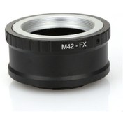 Resim Fujifilm X-Pro1- X-M1- X-E1- X-E2 için M42 Lens Adaptörü- M42-Fx 